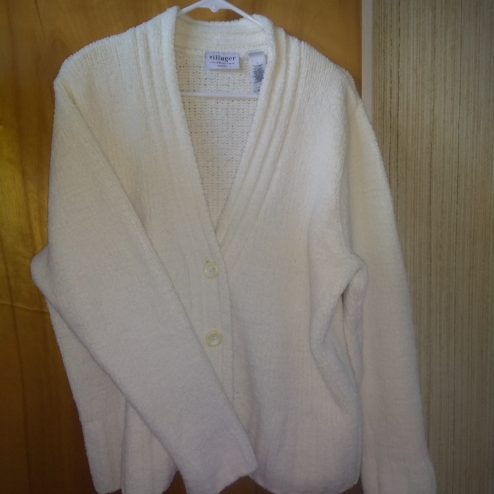 White Villager sweater.